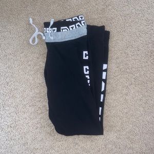 VS pink cotton leggings with logo